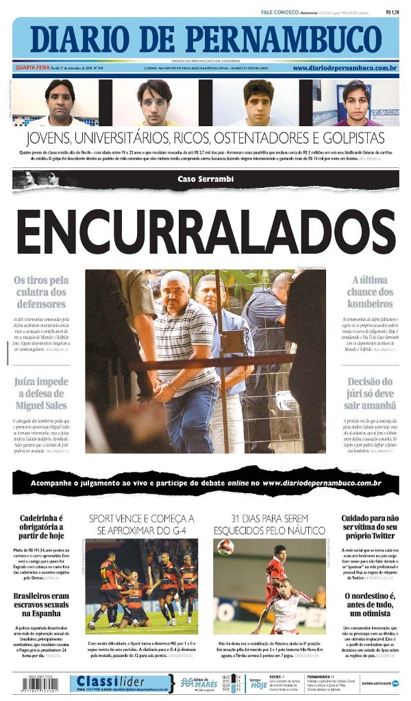 Evolução das capas do Diario – de 1825 a 2012