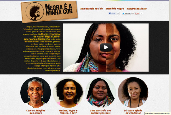 Prêmio para o multimídia “Negra é a minha cor”