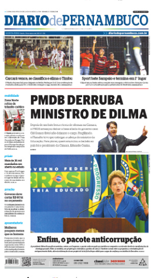 Capa do dia 19/03/2015