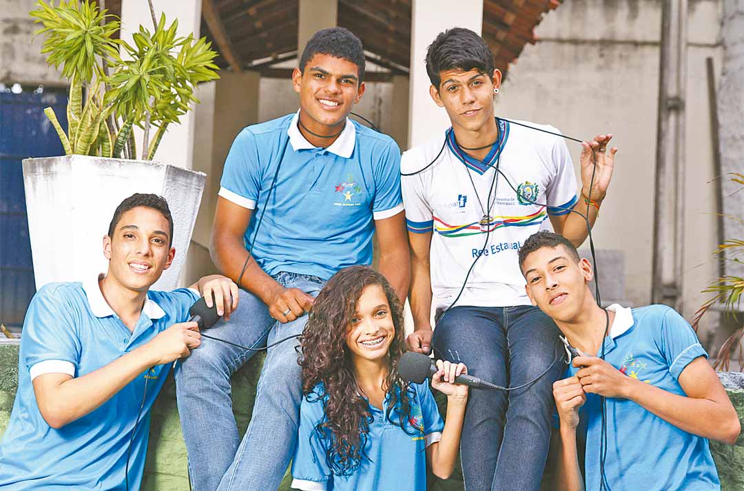 Gabriel Vinicius, Daid Cipriano, Blenda Fernanda, Vinicius Costa e Paulo Ricardo Silva atuam na Erem Mania - Foto: Rafael Martins/DP