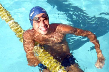 Luis Silva, nadador e alvirrubro