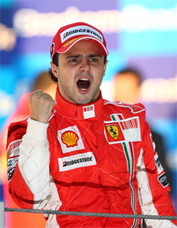 Massa 'comemora'a vitória no GP do Brasil. Foto: Sérgio Sanderson