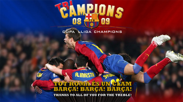 Barcelona, campeão da Liga dos Campeões 2009