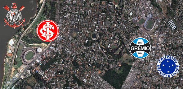Porto Alegre: Corinthians x Inter (Copa do Brasil) e Grêmio Cruzeiro (Libertadores)