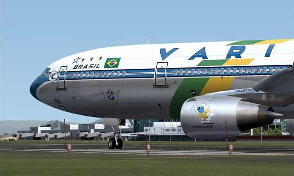Avião que trouxe a delegaçã campeão mundial de volta ao Brasil, em 1994
