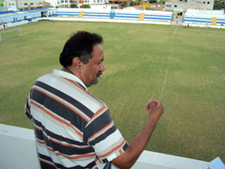 José Guilherme, presidente do Salgueiro, no estádio Cornélio de Barros