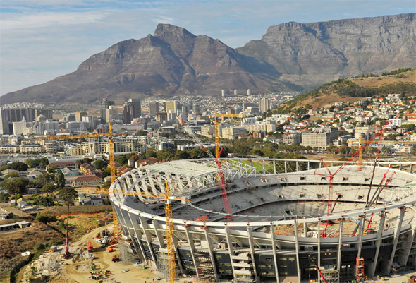 Estádio Green Point, na África do Sul, subsede de 2010