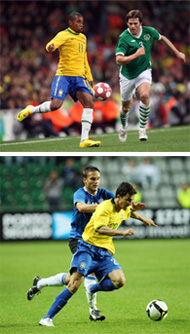 Seleção Brasileira na Copa-2010: Robinho e Nilmar