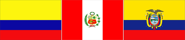 Colômbia, Peru e Equador