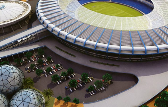Projeto para o estádio do Maracanã, visando a Copa do Mundo de 2014