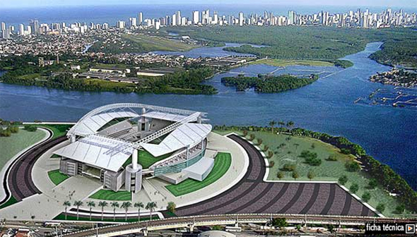 Projeto da Arena Recife-Olinda no bairro do Cabanga