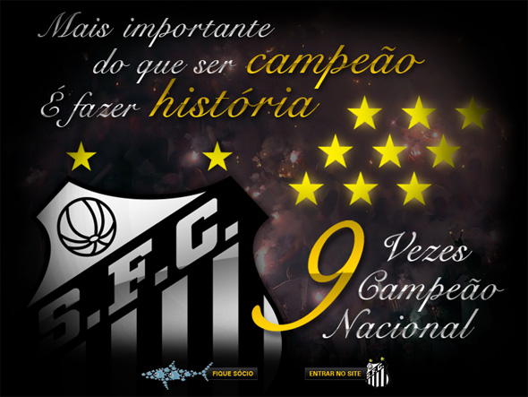 Santos Futebol Clube, 9 vezes campeão nacional