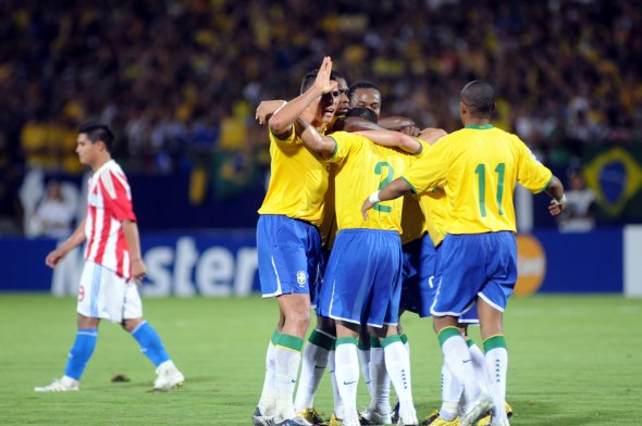 Eliminatórias da Copa de 2010: Brasil 2 x 1 Paraguai, em 10 de junho de 2009. Foto: Edvaldo Rodrigues/Diario de Pernambuco