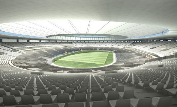 Projeto do estádio do Maracanã para 2014. Imagem: Empresa de Obras Públicas do Rio de Janeiro.