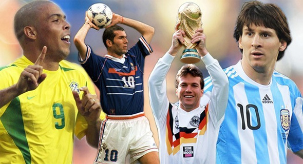Melhore do mundo, segundo a Fifa: Ronaldo (1996, 1997 e 2002), Zidane (1998, 2000 e 2003) Matthaus (1991) e Lionel Messi (2009