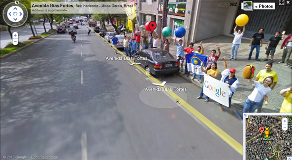 Google Street View em Belo Horizonte registra torcedor do Náutico com bandeira de Pernambuco