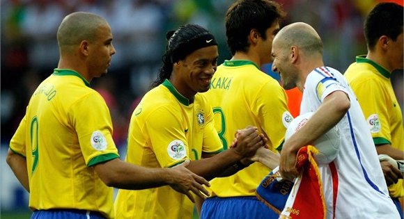 França de Zidane vence o Brasil na Copa de 2006. Foto: Fifa/divulgação