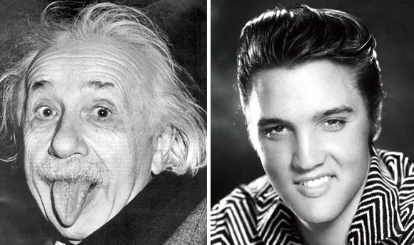 Gênios: Albert-Einstein e Elvis-Presley
