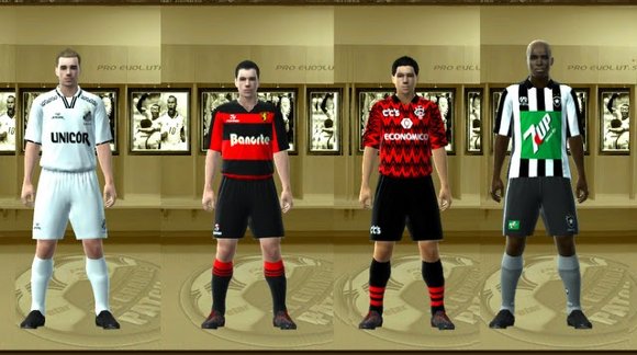 Padrões históricos de Santos (1995), Sport (1987), Vitória (1993) e Botafogo (1995)
