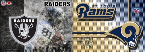Oakland Raiders e Saint Louis Rams, ex-times de Los Angeles na NFL