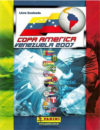 Álbum de figurinhas da Copa América de 2007. Crédito: Panini/divulgação