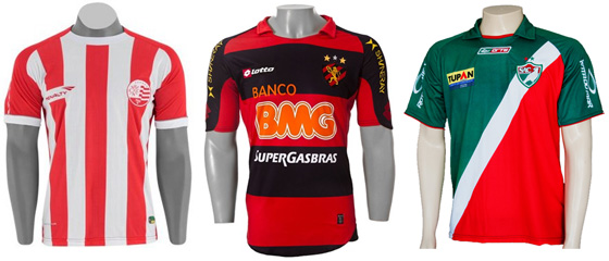 Camisas de Náutico, Sport e Salgueiro para a Série B de 2011