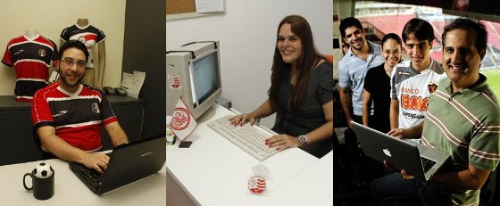 Fotos dos coordenadores dos sites de Santa Cruz, Náutico e Sport. Fotos: Bernardo Dantas e Paulo Paiva/Diario de Pernambuco