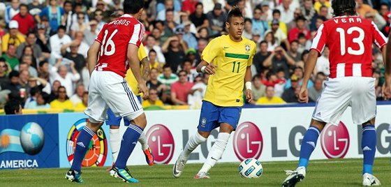 Copa América 2011: Brasil 2x2 Paraguai. Foto: CBF/divulgação