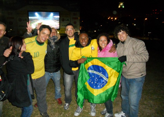 Torcida brasileira em Buenos Aires na Copa América 2011. Foto: Cassio Zirpoli/Diario de Pernambuco
