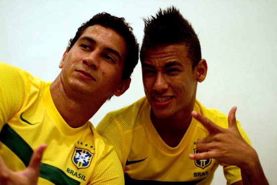 Ganso e Neymar na Seleção. Foto: Nike/divulgação