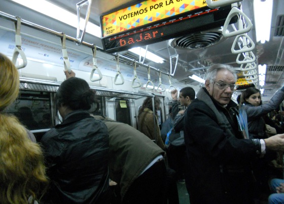Metrô de Buenos Aires. Foto: Cassio Zirpoli/Diario de Pernambuco