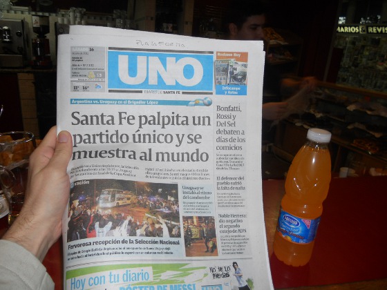 Jornal Uno, de Santa Fé, Argentina. Foto: Cassio Zirpoli/Diario de Pernambuco