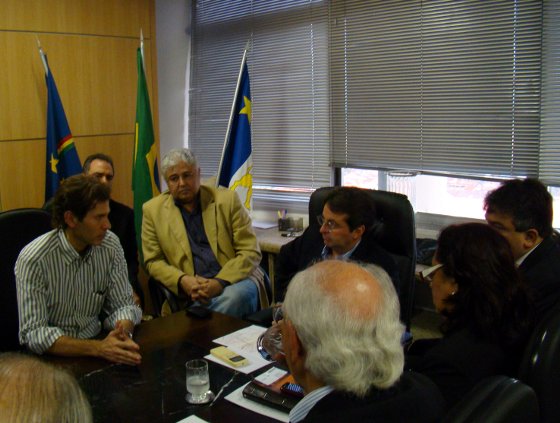 Presidente do Sport, Gustavo Dubeux, se reúne com o prefeito do Recife, João da Costa, em 2011. Foto: Brenno Costa/Diario de Pernambuco