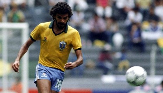Sócrates na Seleção Brasileira. Foto: Fifa/divulgação