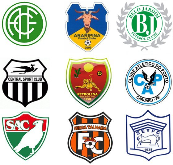 Clubes intermediários do PE2012: América, Araripina, Belo Jardim, Central, Petrolina, Porto, Salgueiro, Serra Talhada e Ypiranga
