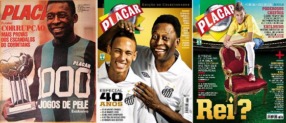 Revista Placar com Pelé e Neymar