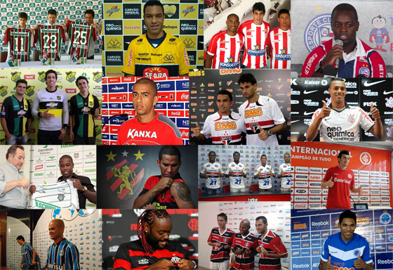 Apresentação de reforços no futebol brasileiro