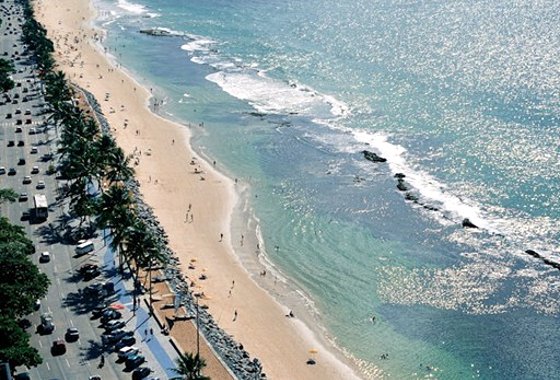 Praia de Boa Viagem, no Recife. Foto: Fifa/divulgação
