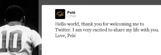 Pelé no Twitter