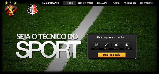 Bolão do site oficial do Sport