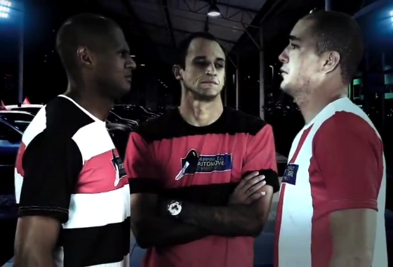 Goleiros Tiago Cardoso (Santa Cruz), Magrão (Sport) e Gideão (Náutico). Crédito: reprodução do Youtube