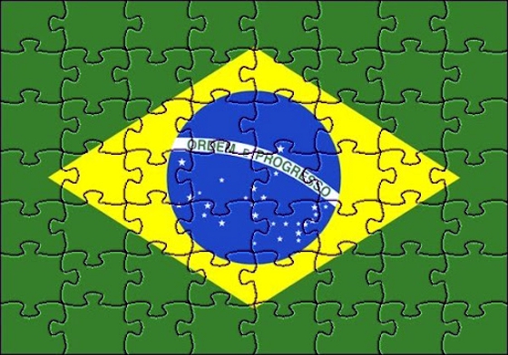 Quebra-cabeça da bandeira do Brasil