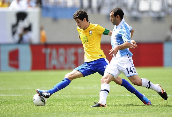 Amistoso 2012: Brasil 3 x 4 Argentina. Foto: AFP PHOTO/Mehdi Taamallah