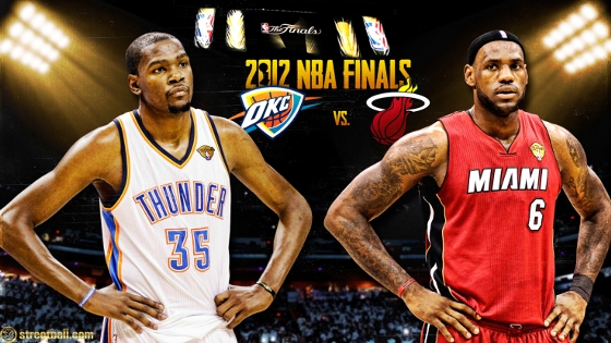 Final da NBA 2012: Oklahoma Thunder (Kevin Durant) x Miami Heat (Lebron James)