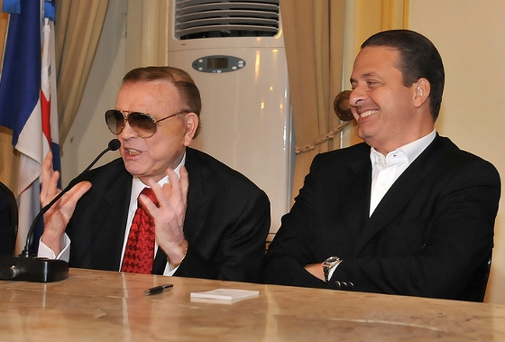 José Maria Marin (CBF) e Eduardo Campos (governador de Pernambuco). Foto: Eduardo Braga/SEI