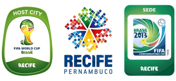Logotipos de Pernambuco para a Copa do Mundo e para a Copa das Confederações