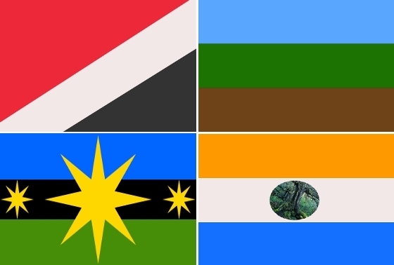 Bandeiras de Sealand, Redonda, Anbid e Dover do Sul