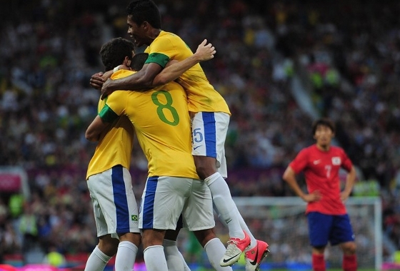 Olimpíada 2012: Brasil 3x0 Coreia do Sul. Foto: Fifa/divulgação