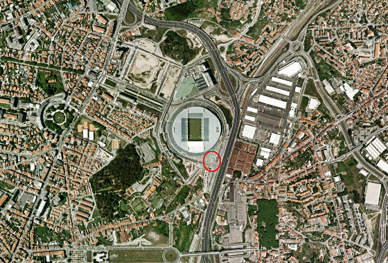 Estádio do Dragão. Crédito: Google Maps