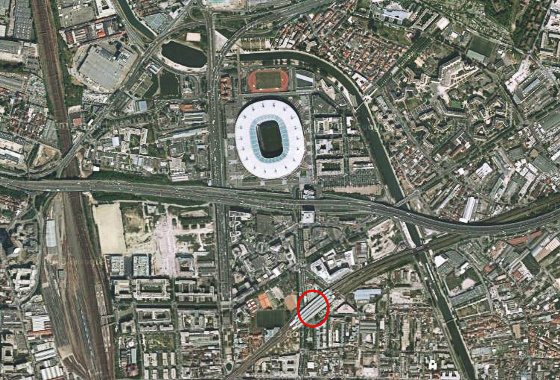 Stade de France. Crédito: Google Maps